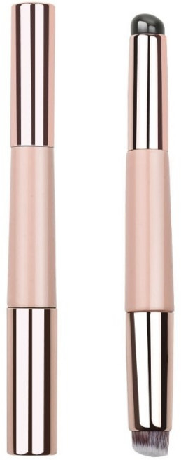 듀얼 립브러쉬 실리콘브러쉬 컨실러브러쉬 메이크업 립솔 뚜껑있는 휴대용 립브러쉬 입술 블렌딩 그라데이션 매직팁, 1개, 핑크