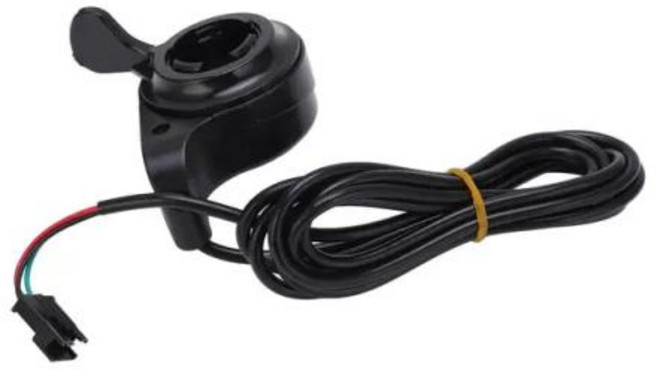 전기 자전거 스쿠터 범용 브러시리스 컨트롤러 가속기 속도 컨트롤러 전기 스로틀 비 디스플레이 제어 엄지 액세서리, 1) Black, 1개