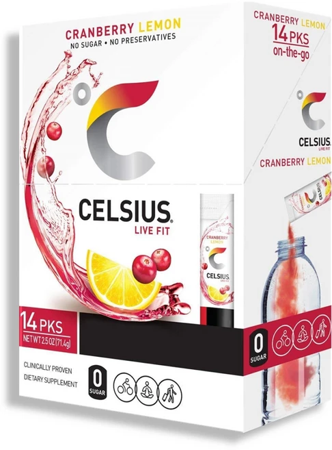 Celsius 셀시어스 온더고 분말 제로 슈거 파우더 스틱 14개입, 71.4g, 1개 - 쿠팡
