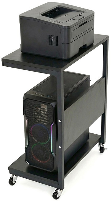 IN-614 선반형 프린터 복합기 이동 본체받침대, 블랙