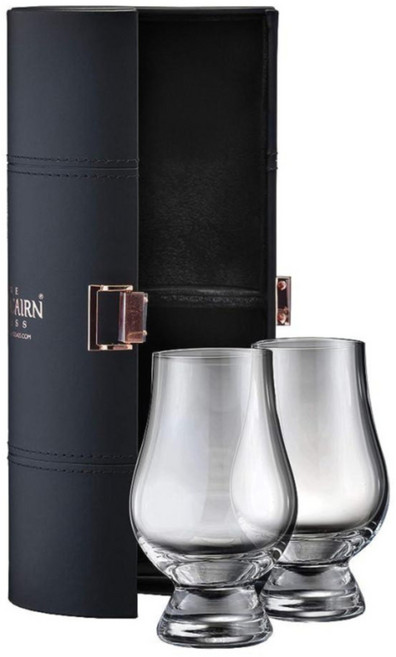 글렌캐런 위스키 글라스 트래블 케이스 유리컵 유리잔 2피스 세트