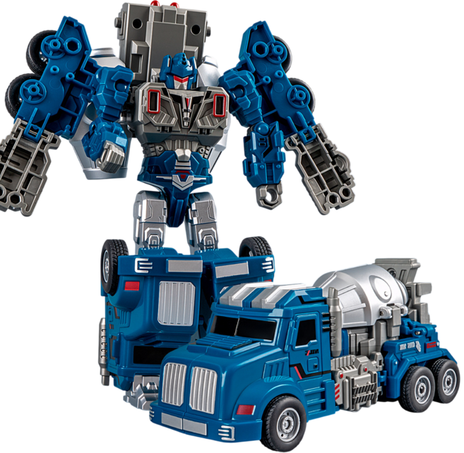 레미콘 변신로봇 3종, 1개, 파랑