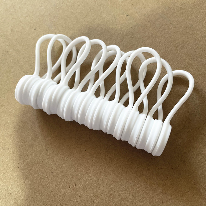 실리콘 자석 선정리 다용도 케이블 타이, 화이트, 5개