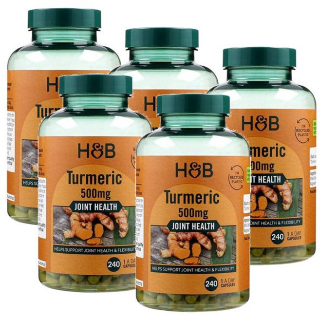 홀랜드앤바렛 터메릭 500mg 캡슐 Holland & Barrett Turmeric, 5개, 240정