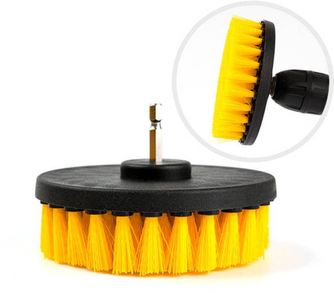 ZIO-BIZ 전동드릴 청소솔 5인치 / 전동드릴용 전동청소솔 청소도구 브러쉬 수세미 타일청소 바닥 화장실 욕실 변기 전동브러쉬 드릴브러쉬 전동청소솔 욕실청소솔, 1개