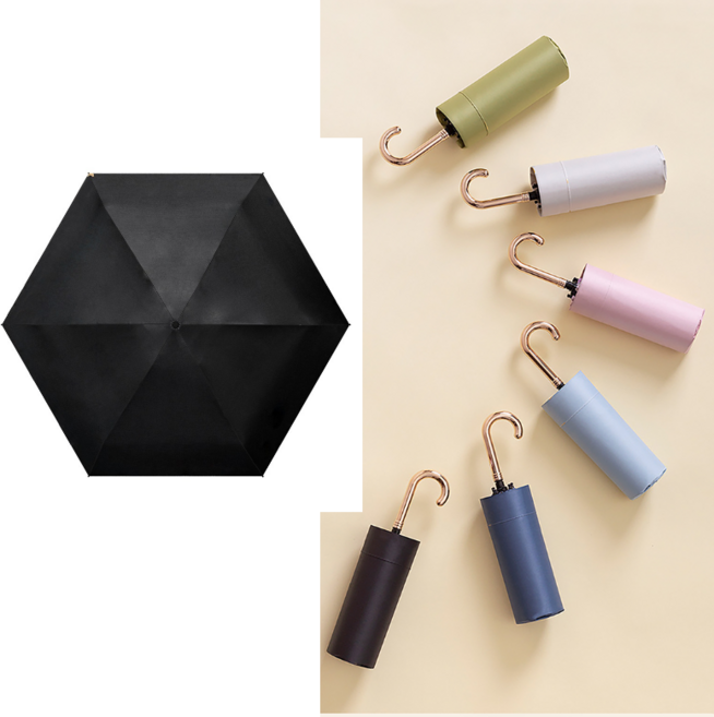 MJ21 5단 금장손잡이 초경량 미니 자외선차단 양산 우산