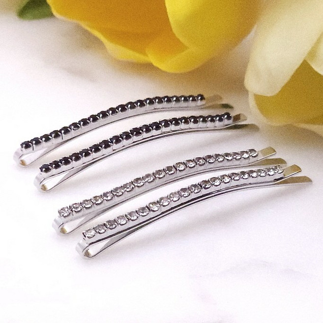 [세트핀] 트윙클 큐빅 실핀 포인트 헤어실핀 미니세트 2p