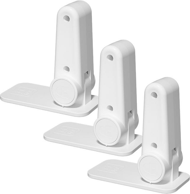 말랑베이비 무타공 문손잡이 열림 방지 안전 잠금, 크림화이트, 3세트