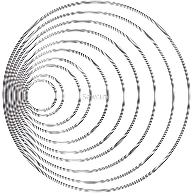 10pcs 실버 금속 공예 농구 금속 드림 캐처 Dreamcatcher 반지 Macrame DIY 웨딩 바람 차임 매달려 장식 액, 09 35mm 10pcs