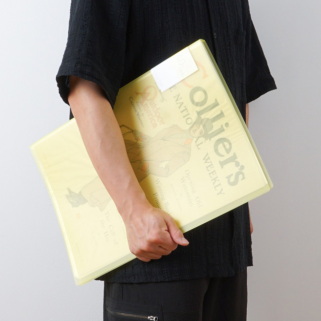 A3 파일 포스터 클리어 영화 보관 미술 방탄굿즈 브로마이드 대형 반투명, 30매, 옐로우, 1개