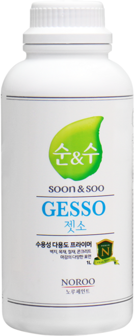 [노루페인트] 순&수 젯소 프라이머 1L+<아크릴 평붓2호 증정!>, 1개