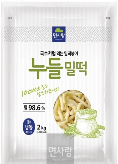 면사랑 누들밀떡 2kg, 1개