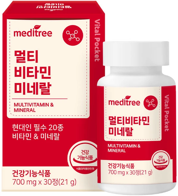 메디트리 바이탈포켓 멀티비타민 미네랄 현대인 필수 20종 비타민, 1개, 30정 - 쿠팡