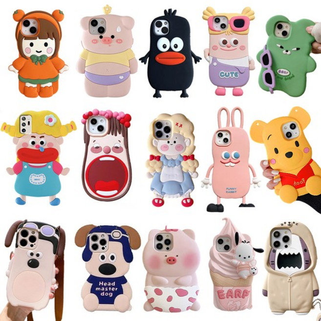 아이폰 13 12 프로 맥스 귀여운 캐릭터 인형 실리콘 케이스 모음, 08.뚱이 sp4620, 1개