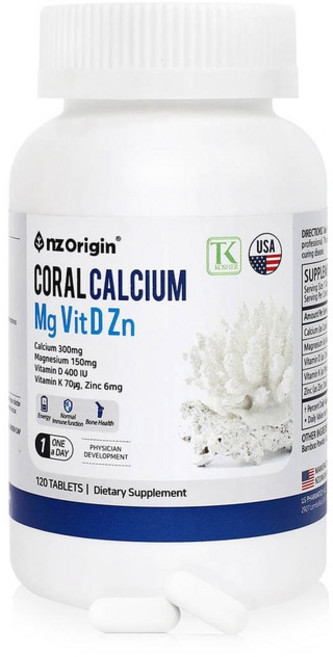 엔젯오리진 코랄칼슘 마그네슘 비타민D 아연120정, 1개, 120정