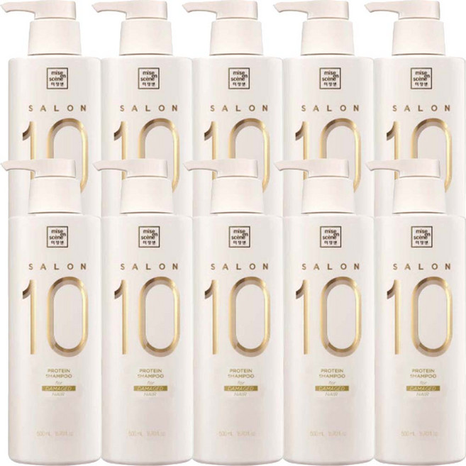 미쟝센 살롱 플러스 클리닉 10 샴푸 손상모발용, 500ml, 10개
