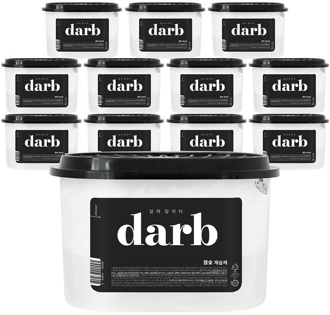 답이답이다 참숯을 더한 제습제, 12개, 525ml