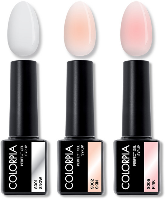 칼라피아 원스텝 퍼펙트젤 시럽 젤네일 세트, 1세트, 05. 스노우+스킨+핑크