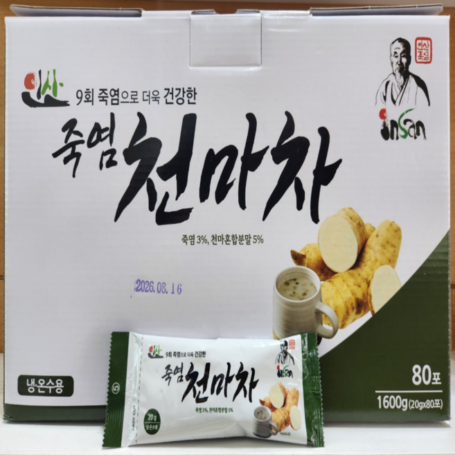 인산죽염 천마차, 20g, 80개입, 1개