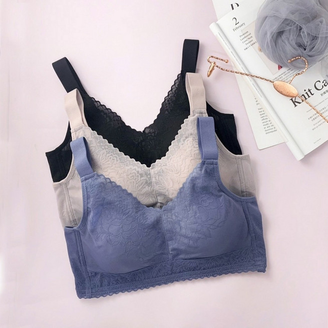 蕾絲無鋼圈鎖邊石墨烯抑菌內衣 貨號265