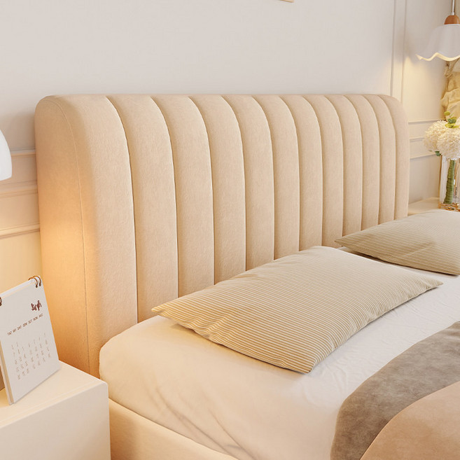 침대 헤드 커버 보호 장식 패브릭 방진형 인테리어용 누빔 침대헤드커버 심플 사계절, 카키