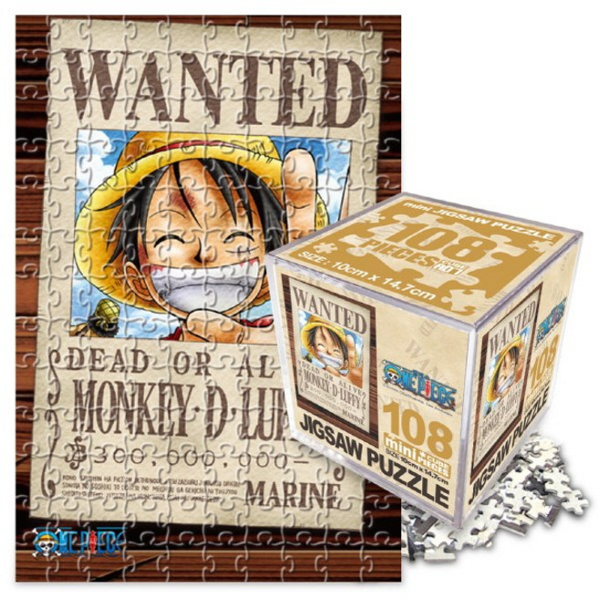 원피스 미니 큐브 직소 퍼즐 108조각, 1개, 루피, 108피스