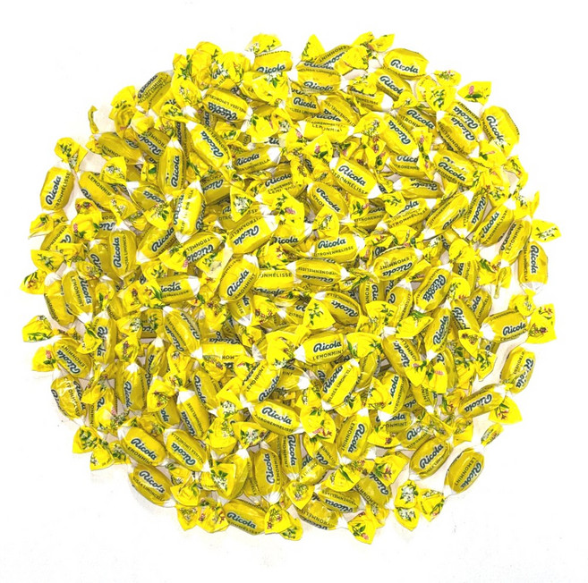 리콜라 캔디 레몬민트 무설탕 사탕 대용량 허브 사탕 90개, 1개, 650g