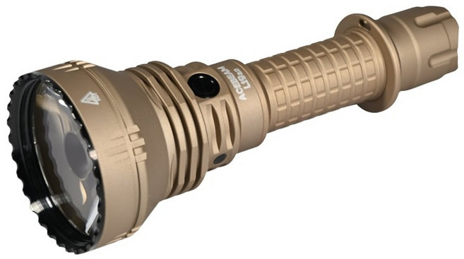 ACEBEAM L19 2.0 高性能遠射戰術手電筒 USB-C 21700電池 1650流明 1300米射程, 沙色歐司朗(1300米/1650流明), 1個