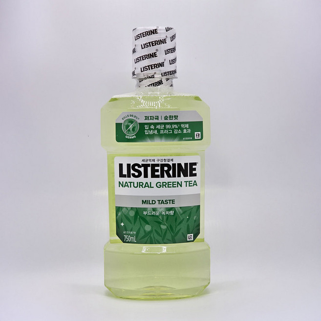 리스테린 내추럴 그린티 마일드 구강청결제, 750ml, 1개