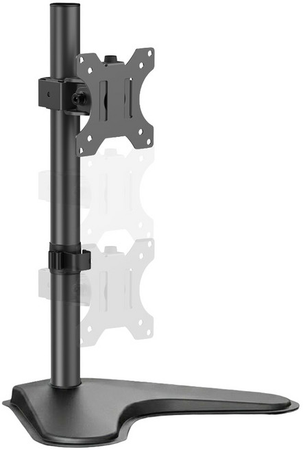 Pole Type 높이조절 모니터 스탠드 거치대 MV12-T01 27인치 32인치 두툼한 거치대, 블랙 [BOM2095], 1개