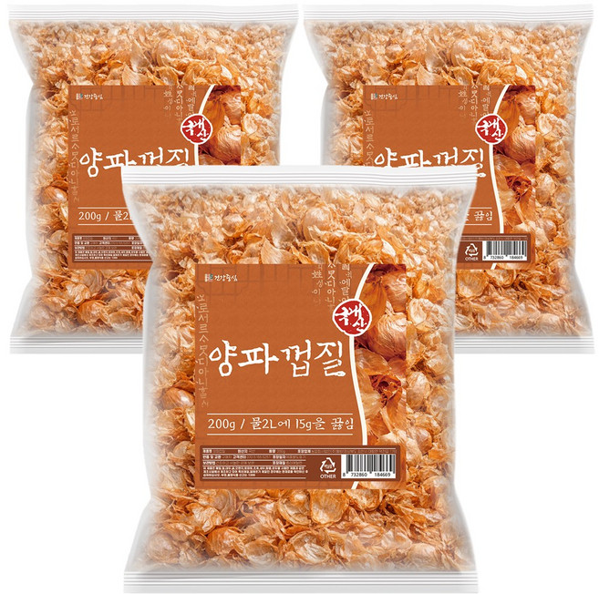 건강중심 국산 양파 껍질 차 말린 양파피, 3개, 200g