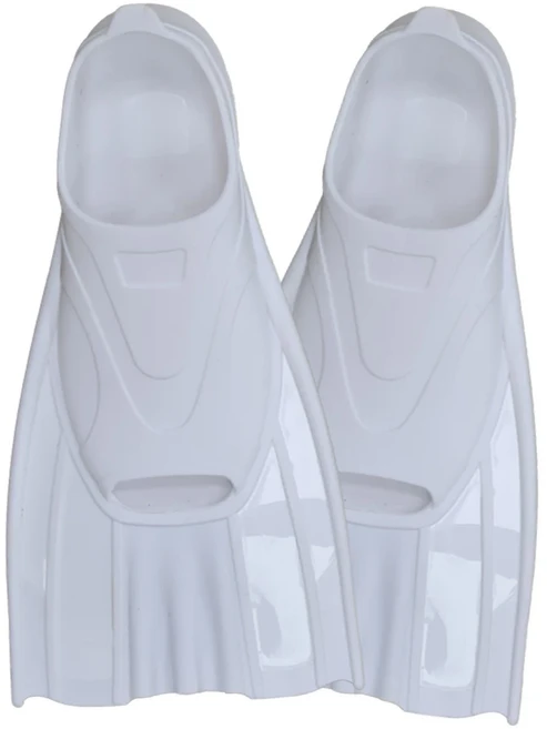 풀풋 포켓 핀 실리콘 플로팅 수영 버클 스노클링 다이빙 핀 트레이닝 숏 랩 수영 슈즈 여행용 성인용, M 41-42, 02 White
