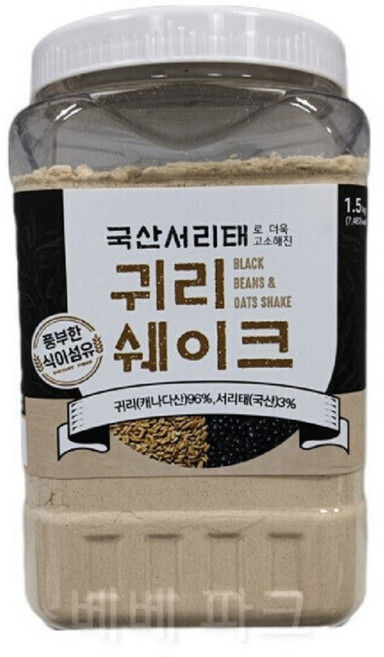 태광선식 국산서리태로 더욱 고소해진 귀리쉐이크, 1.5kg, 1개
