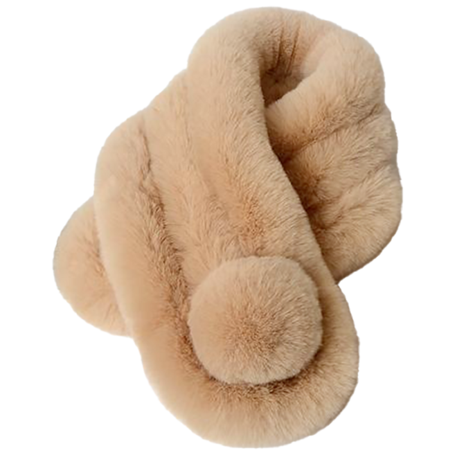 일월전빵 겨울 따뜻한 방울 머플러 퍼 목도리 쁘띠머플러 귀여운 목도리 B-Z007S