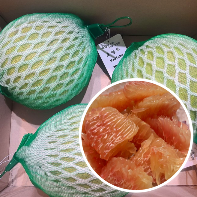 열대과일 포멜로 베트남 항공직수입 ++탱탱 쫀득한 식감 독특한 Texture 균형잡힌 새콤 달콤한맛++, 3개, 1kg