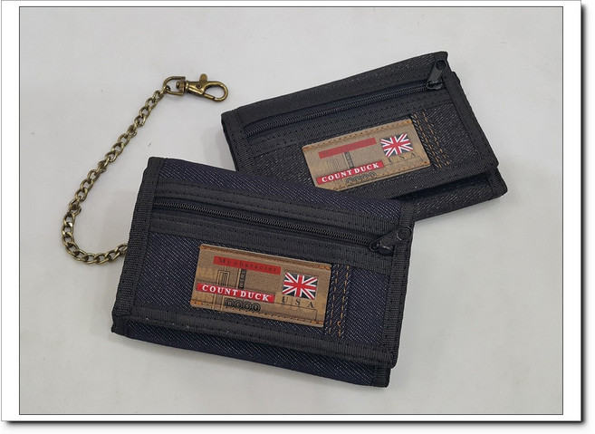 COUNT DUCK USA 帆布短夾 附零錢袋 附掛鍊