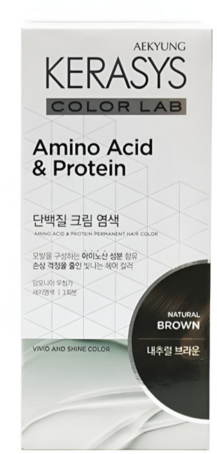 케라시스 단백질 크림 염색약, 내츄럴브라운, 3개