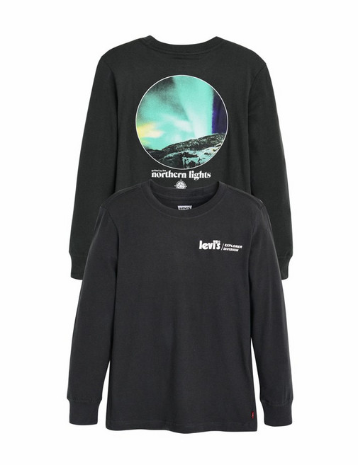 리바이스키즈NC충장점 //총알배송// V231TS324P {{스몰레터링긴팔티셔츠}} BK