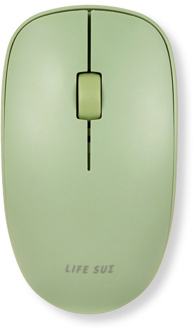라이프썸 슬림 무소음 블루투스 마우스 (LFS-HA50) 동글 포함 3대기기 멀티페어링 인비저블 옵티컬 방식, 세이지그린