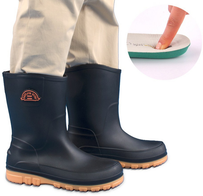 네이쳐솔 nature sole 캠프워크 레인부츠 다용도 고무장화 방한 털장화