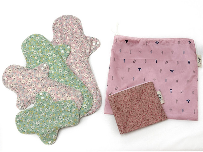 수미인 면 생리대 체험세트 10개입 속옷 자국없는 숨쉬는 방수 답답하지 않는 생리대 오가닉흡수체 인체건강 무해 순수한 면생리대, 1세트