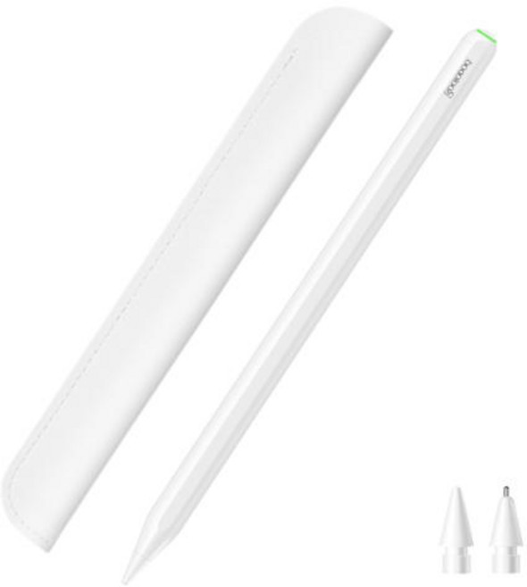 GOOJODOQ for Apple Pencil 2 iPad 연필 스타일러스 펜 Pro 11 프로 12997 2018 2019 Mini 5 with Palm Rejection, 1개, 1.white