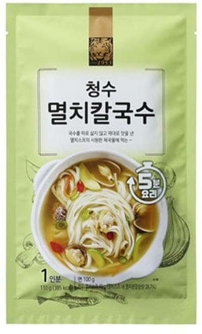 청수 멸치 칼국수 1인분 110g 20개 1박스, 1