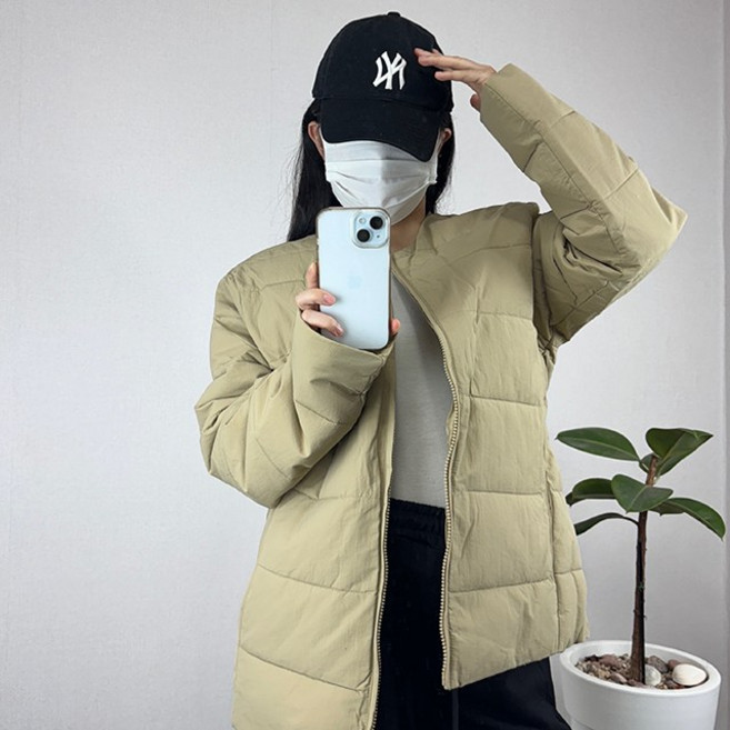 [~99 3XL 세미오버핏/가벼움]u넥 패딩 빅사이즈 겨울 겨울신상 체형커버 여리핏 넉넉핏 오버핏 캐주얼 데이트룩 라이트 데일리 u넥 패딩[550]