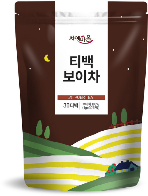 차예마을 노동지 보이차 30개입 삼각티백.., 1개, 1g