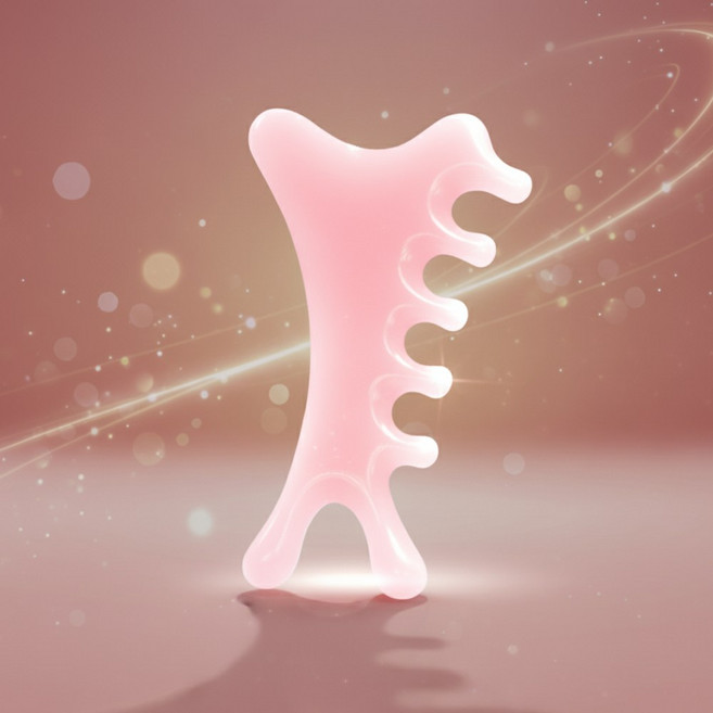 HVNLY 두피괄사 핑크 돌고래형 두피마사지기 지압 브러시, 1개