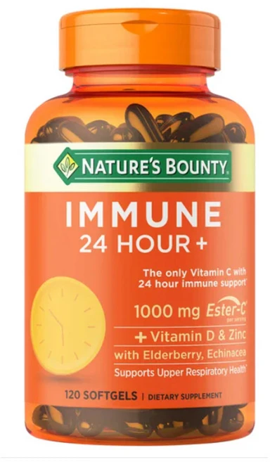 면역영양제 네이처스바운티 면역 이뮨 비타민C Ester-C1000mg 24시간 플러스 120정, 1개 - 쿠팡