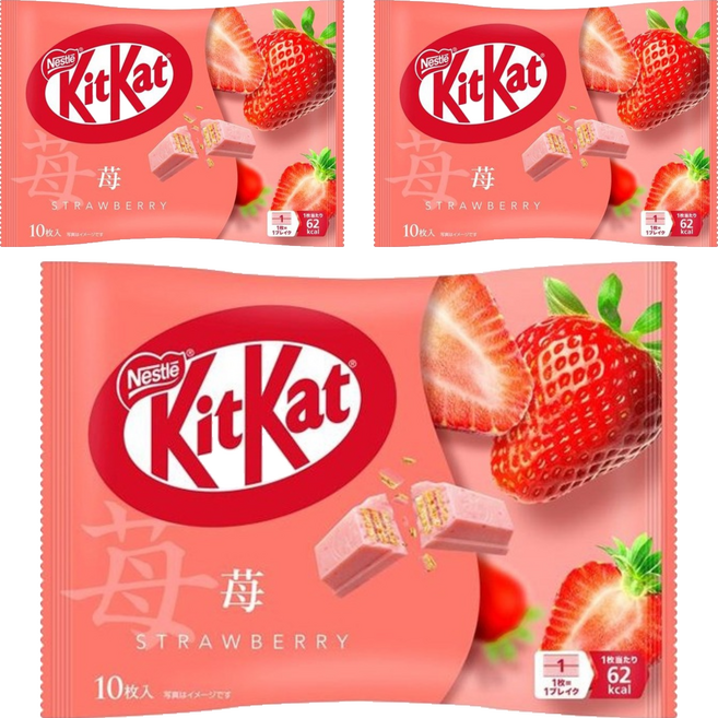 KitKat 딸기 10개입, 113g, 3개