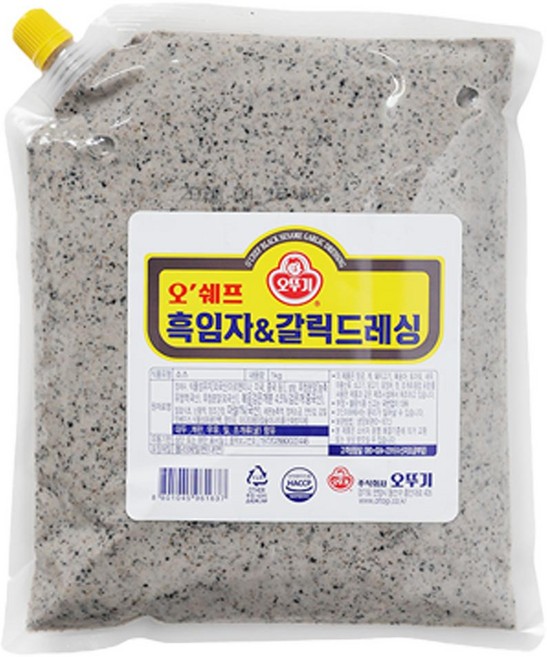 오뚜기 흑임자&갈릭드레싱 1KG, 2개