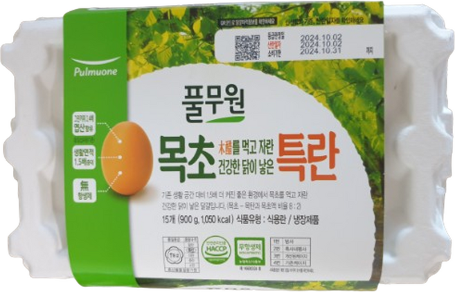 풀무원 무항생제 목초 특란 계란, 1개